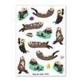 Sea Otters Sticker Sheet, Vinyl, Glossy, Animal, Nature, Cute