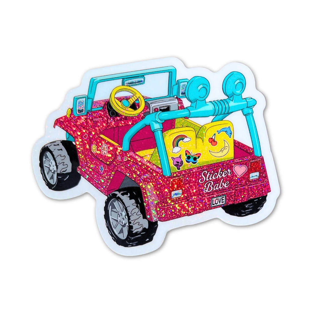 Fairydust Sparkle Vinyl Sticker Babe Jeep Sticker, 90s and 2000s Nostalgia, Waterproof