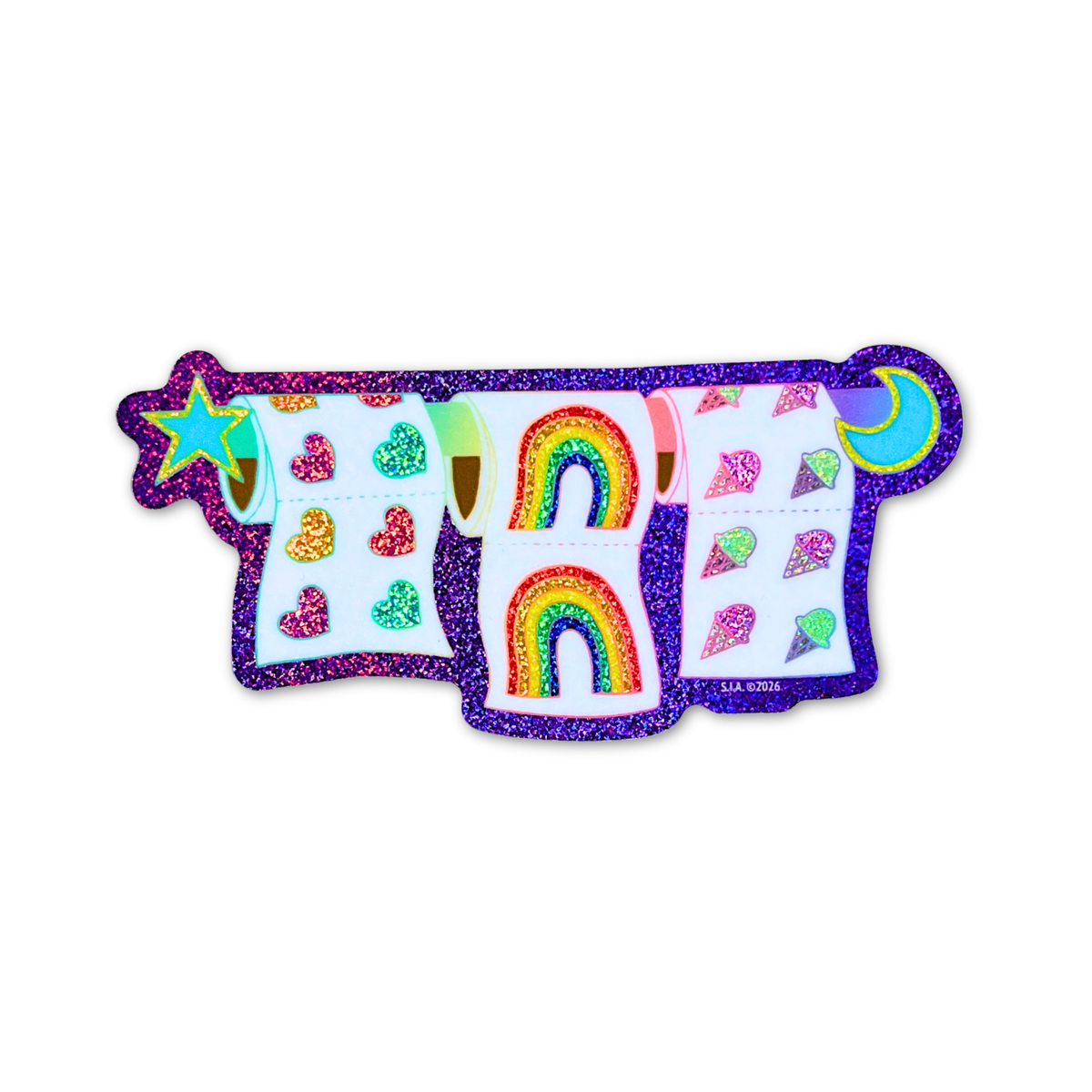 Fairydust Sparkle Vinyl Sticker Rolls Sticker, Stationery, Rainbow, Waterproof