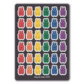 Rainbow Gummy Bears Sticker Sheet, Vinyl, Multicolor, Glossy, Candy