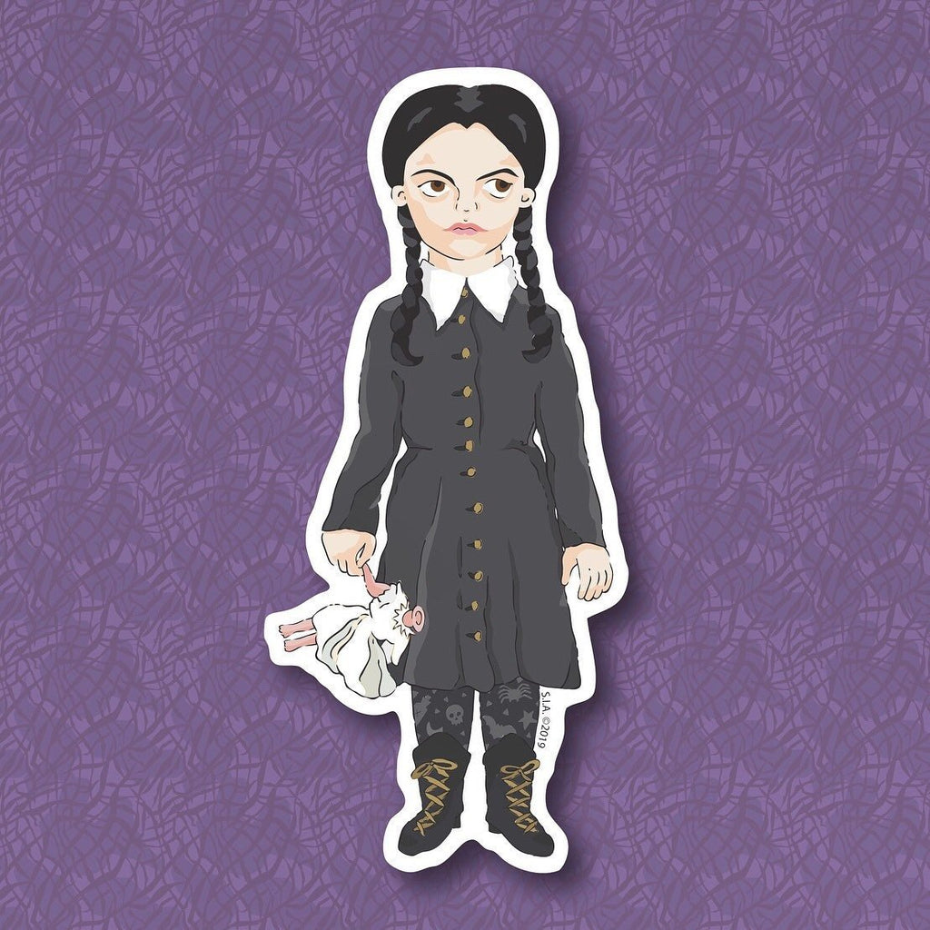Wednesday Addams Vinyl Sticker