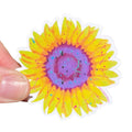 Splatter Paint Sunflower Vinyl Sticker