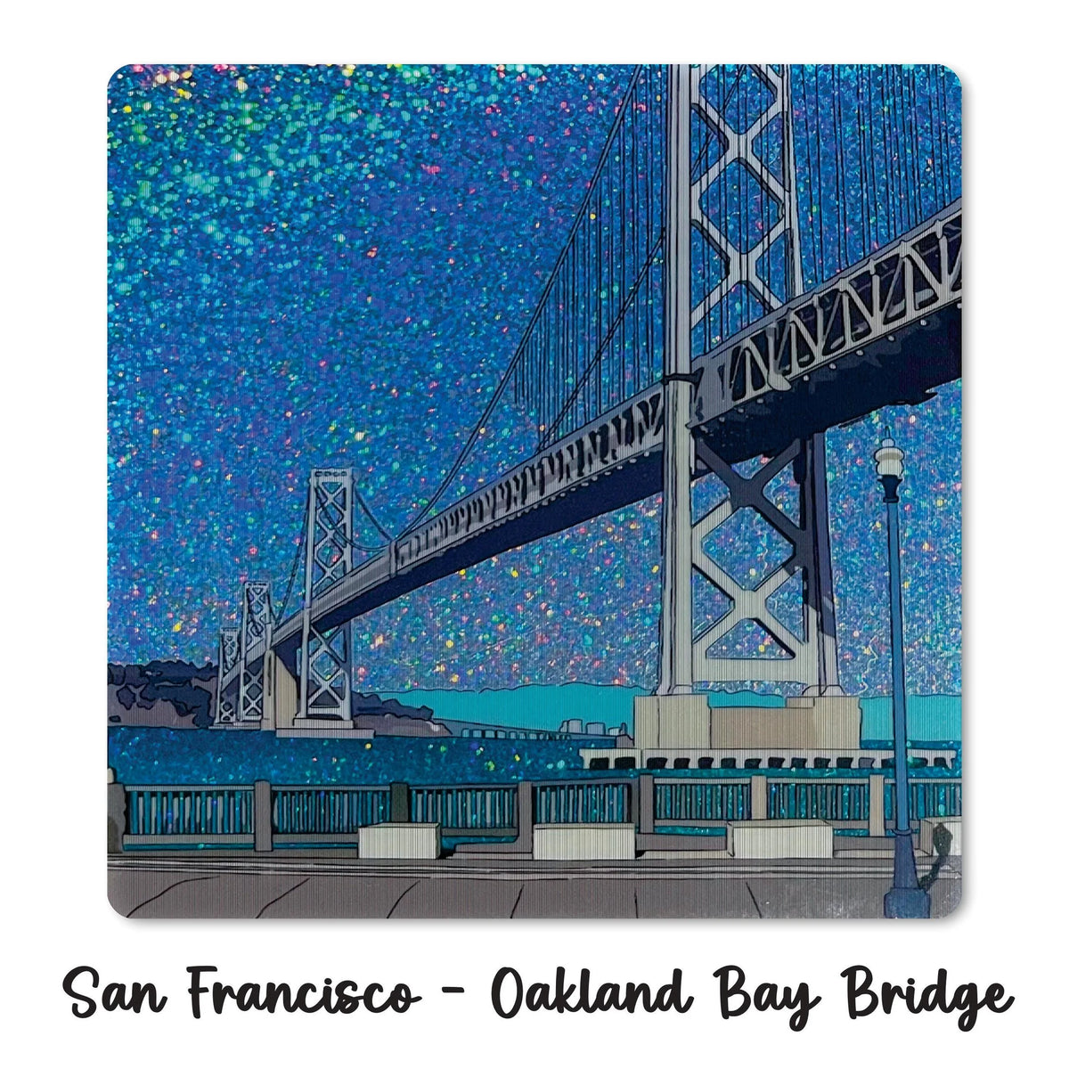San Francisco Landmarks Sticker Collection, Super Sparkle, Vinyl, California, Weatherproof