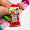 Acrylic Gumball Machine Journal or Planner Clip, Cute Stationary Accessory Candy