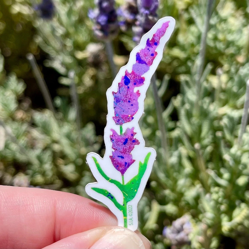 Splatter Paint Lavender Vinyl Sticker