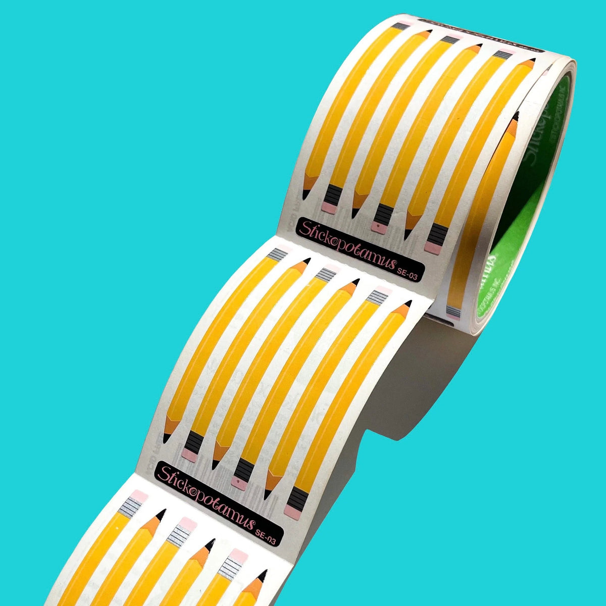 Vintage Stickopotamus Yellow Pencils Sticker Mod