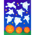 Vintage Hallmark Halloween Ghosts and Pumpkins Sticker Sheet, Jack-o-lantern, Stars