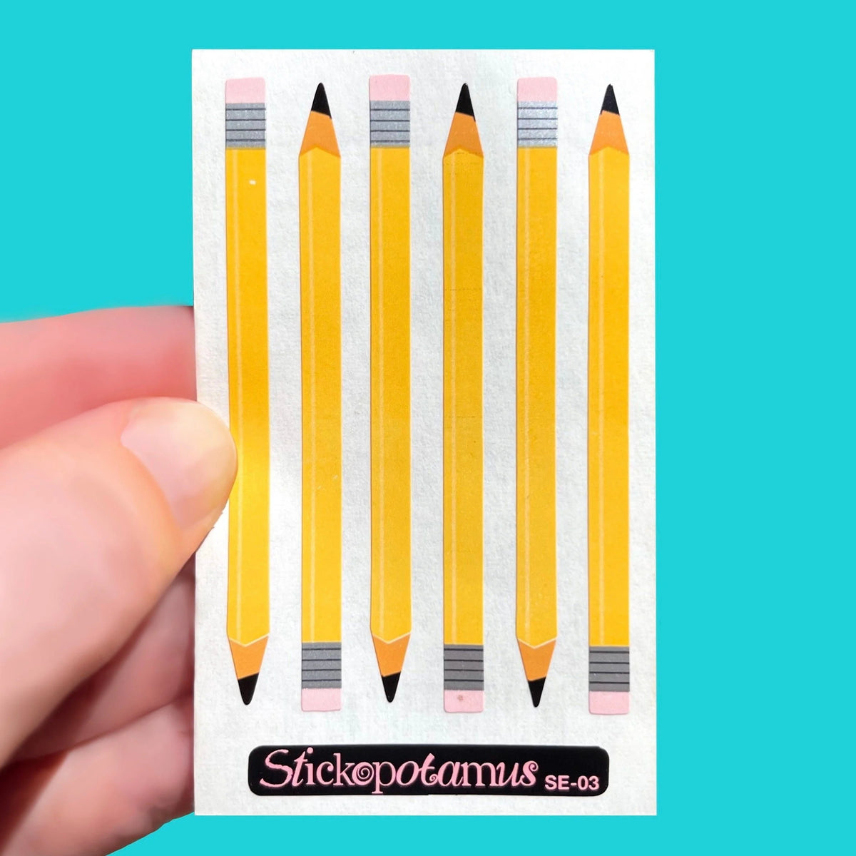 Vintage Stickopotamus Yellow Pencils Sticker Mod
