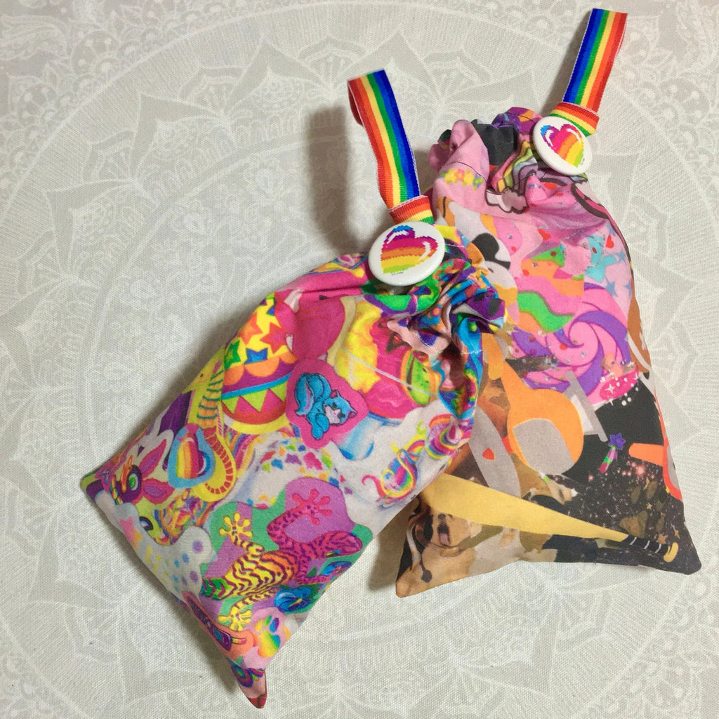 Sticker Themed Drawstring Pouch