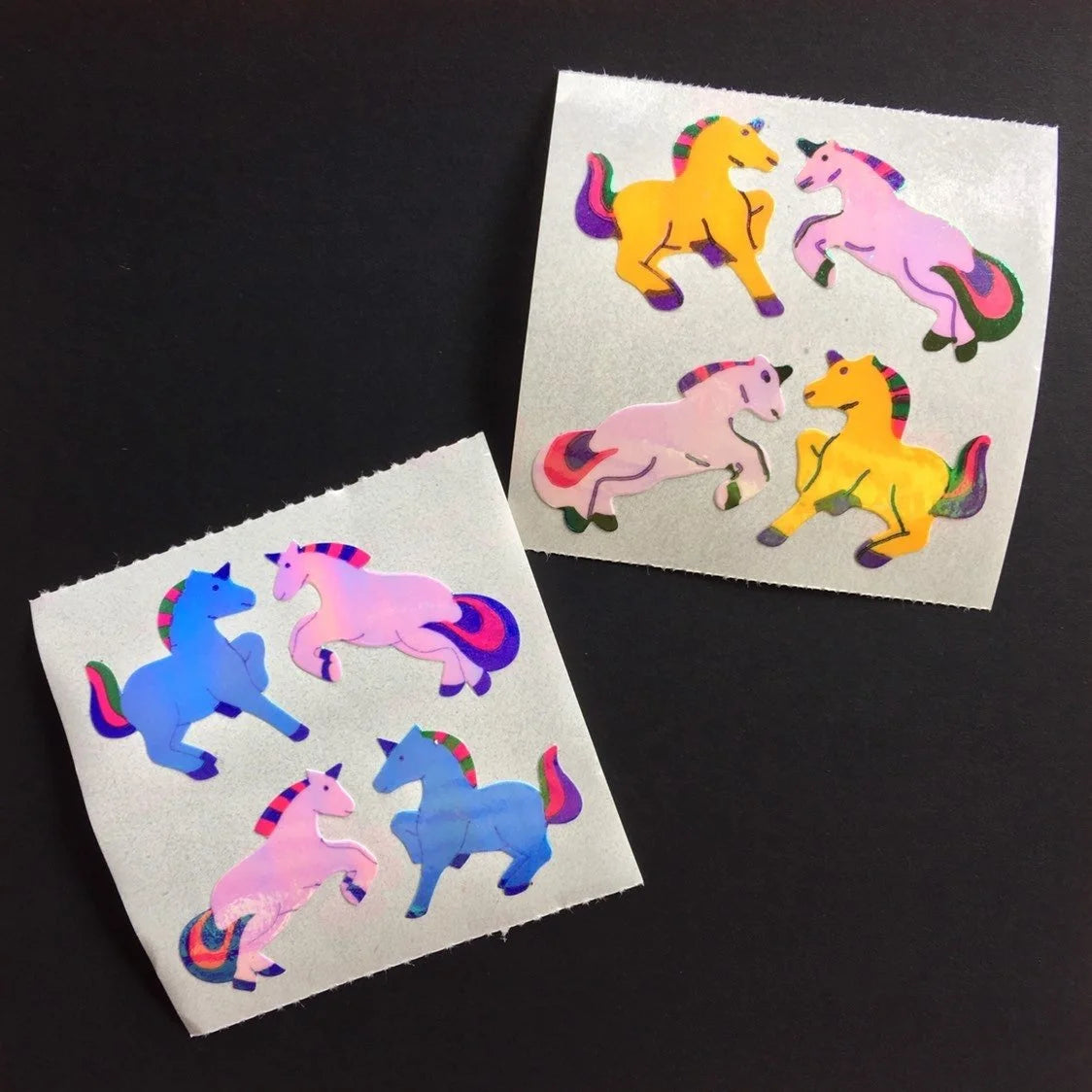 Vintage Great 7 Opal Unicorn Sticker Mod Duo