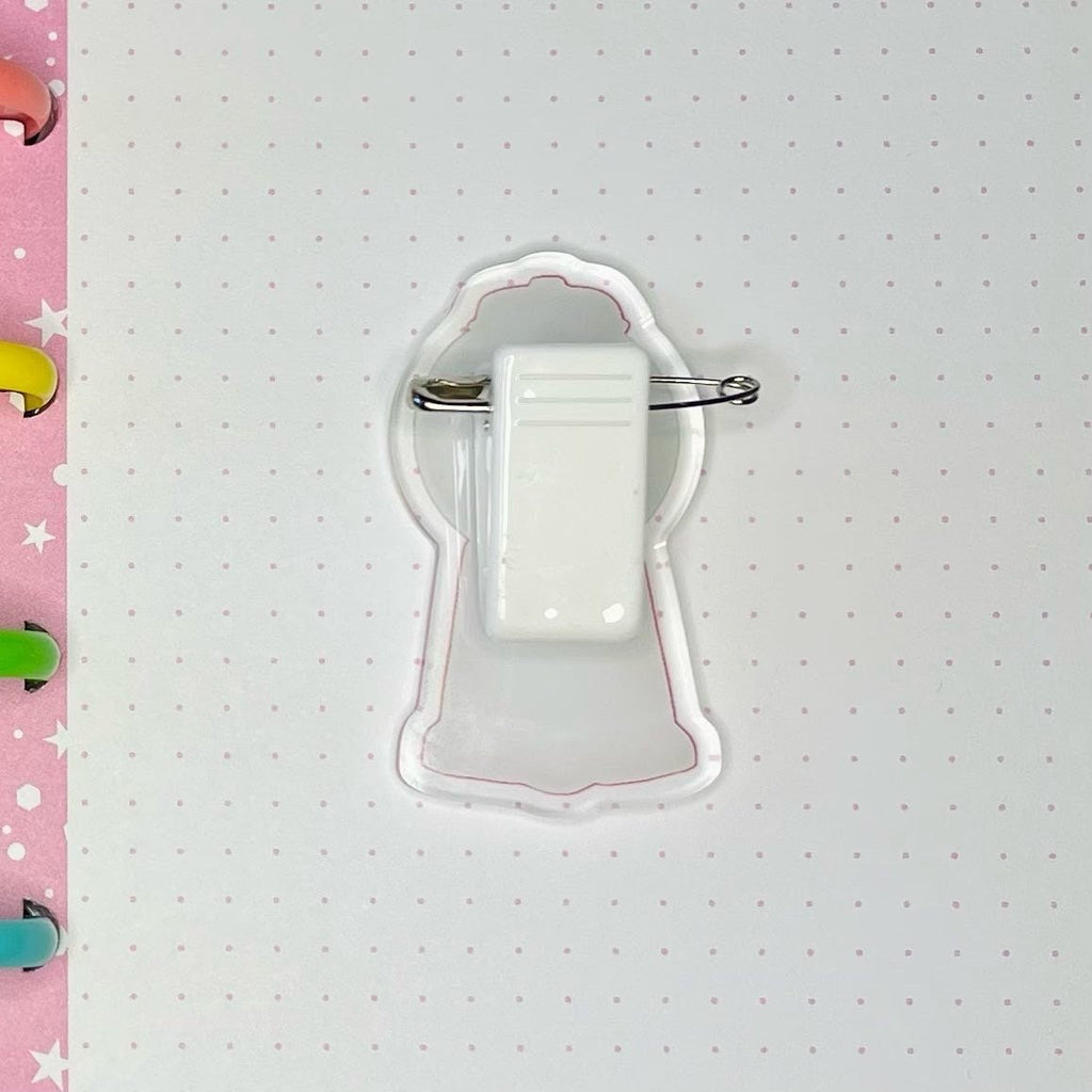 Acrylic Gumball Machine Journal or Planner Clip, Cute Stationary Accessory Candy