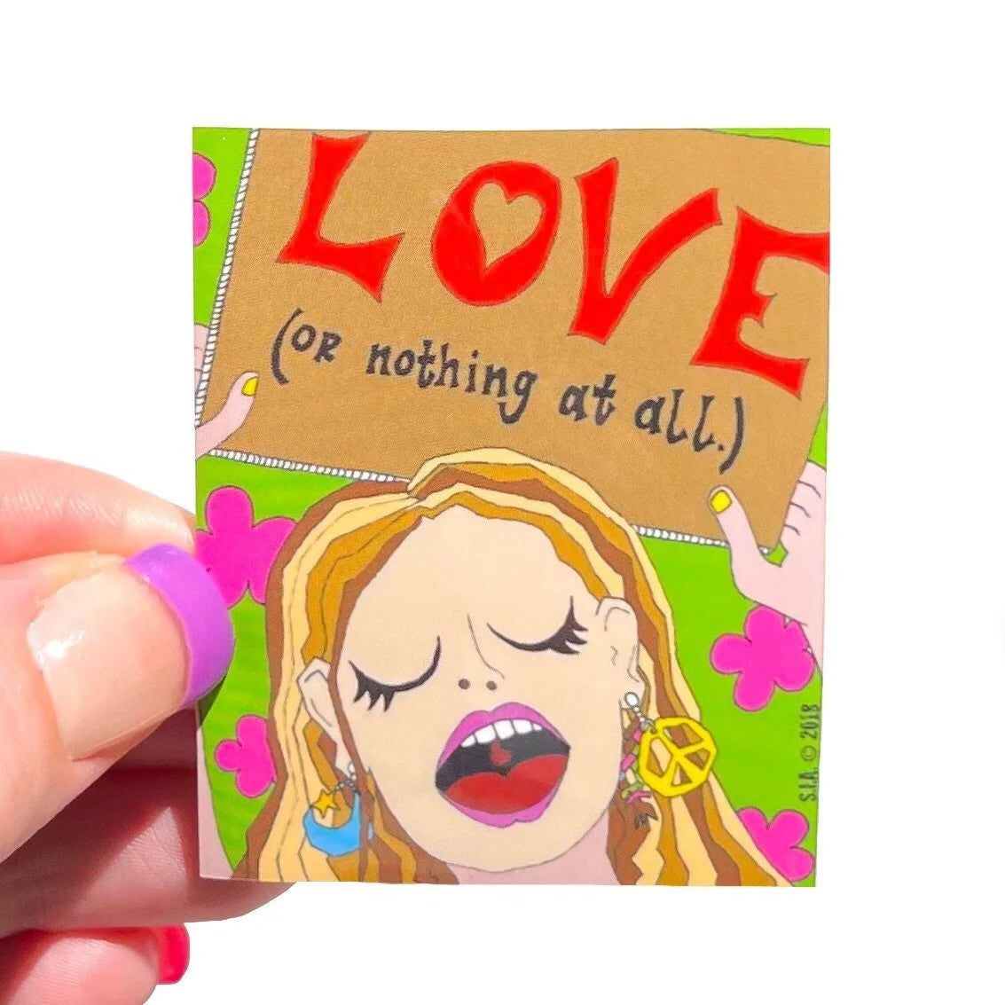 LOVE (or nothing at all.) Illustration Sticker