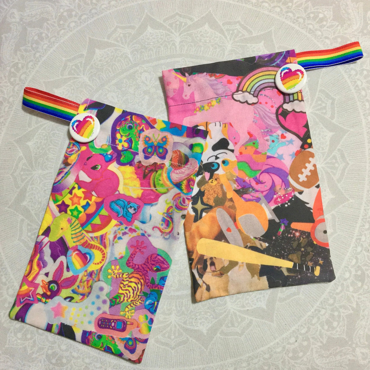 Sticker Themed Drawstring Pouch