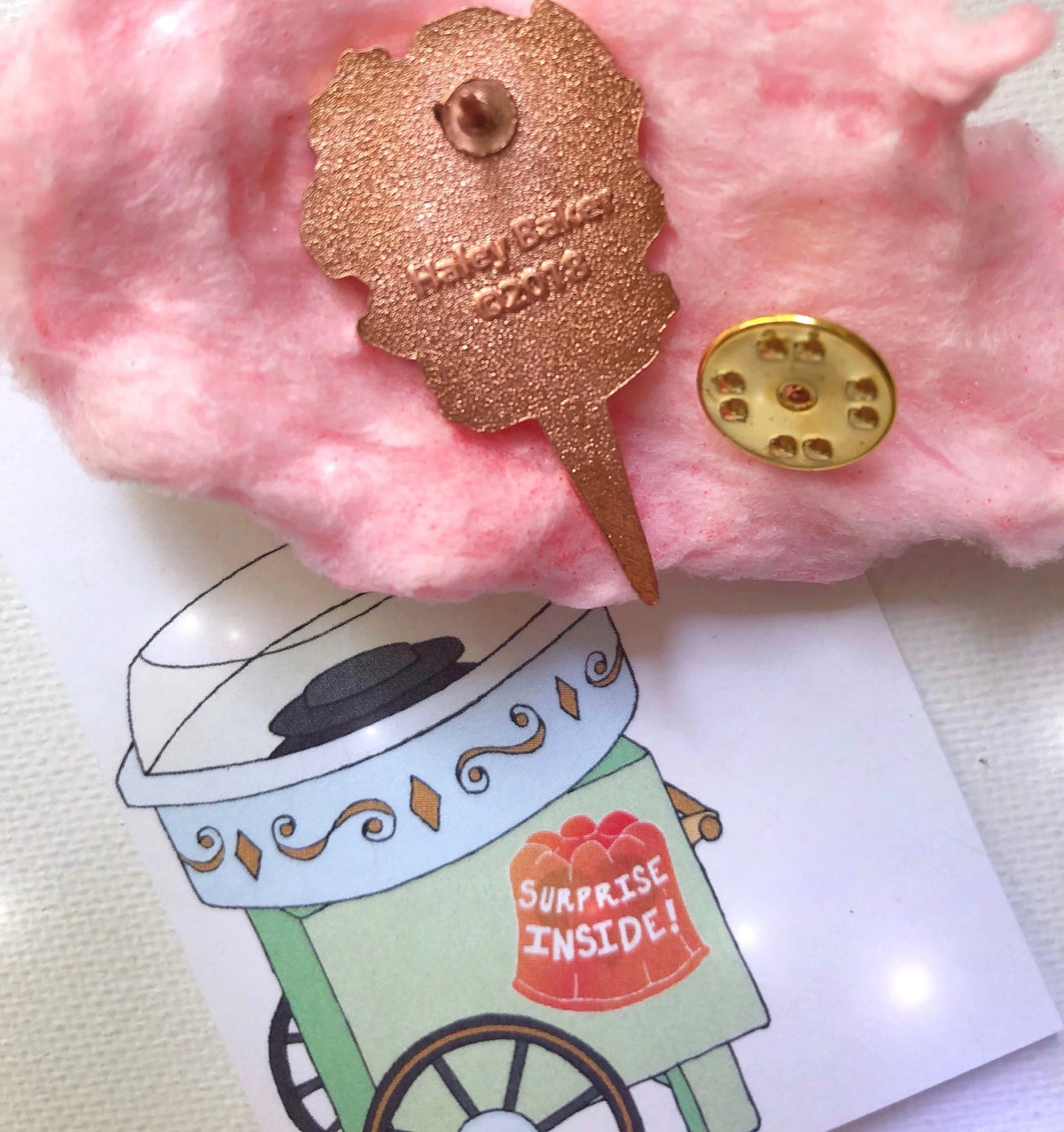 Pastel Pink Cotton Candy Enamel Pin