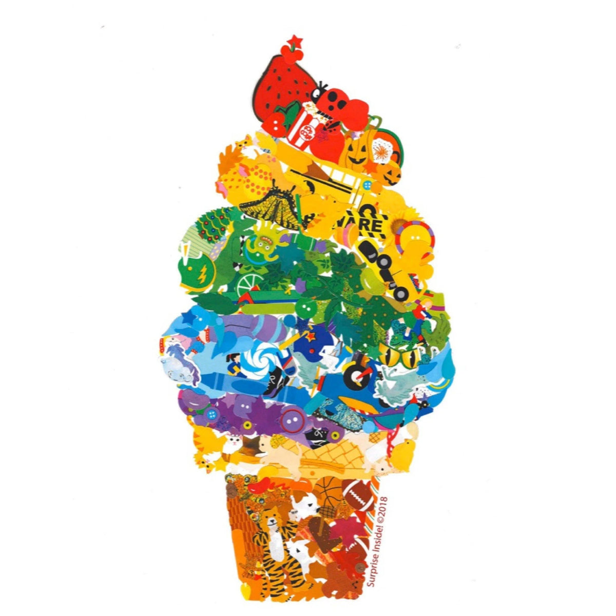 Ice Cream Cone Collage, 5x7 Metallic Photo Print